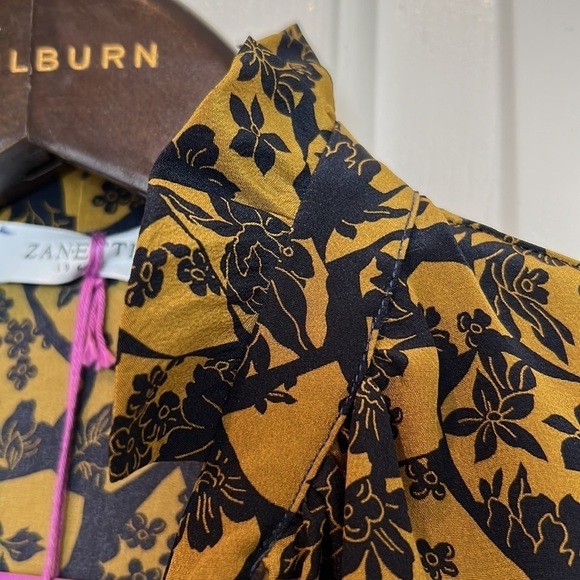 NWT Zanetti 1965 Italy Liberty of London Ruffle Tiered Boho Dress Size S Navy - Picture 8 of 15